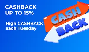 Cashback tot 15%